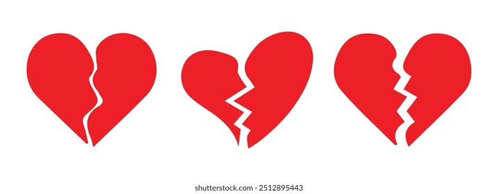 Heart, love, romance or valentine's day red heart. Heart vector icons.Flat design. Heart and love Vector illustration