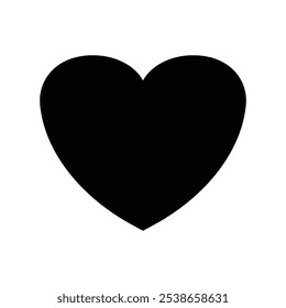 Heart, love, romance or valentine's day  heart. Heart vector icon. Artistic black heart love symbol isolated editable vector eps illustration
