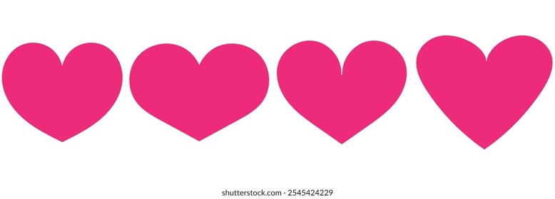 heart, love, romance, valentines Day heart vector, love symbol collection 