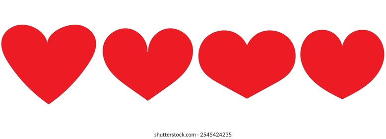 heart, love, romance, valentines Day heart vector, love symbol collection 