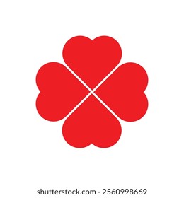 Heart, love, romance or valentine's day red vector icon for apps and websites