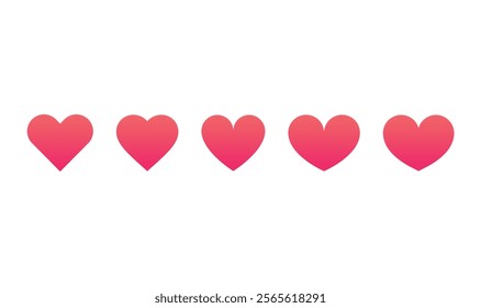 Heart, love, romance or valentine's day red heart. Heart vector icons.Flat design. Heart and love Vector illustration