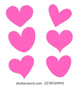 Heart, love, romance or valentine's day red heart. Heart vector icons. Artistic red heart love symbols
