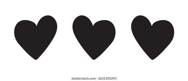 Heart, love, romance or valentine's day red heart. Heart vector icons. Artistic red heart love symbols isolated editable vector.