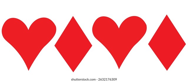 Heart, love, romance or valentine's day red heart. Heart vector icons. Artistic red heart love symbols isolated editable vector.