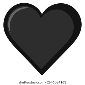 Heart, love, romance or valentine's day black heart. Heart vector icons. Artistic black heart love symbols isolated editable