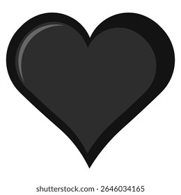 Heart, love, romance or valentine's day black heart. Heart vector icons. Artistic black heart love symbols isolated editable