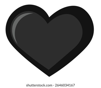 Heart, love, romance or valentine's day black heart. Heart vector icons. Artistic black heart love symbols isolated editable