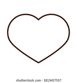 heart love romantic decoration linear icon style vector illustration