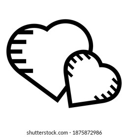 Heart Love Romantic Flat Icon Isolated On White Background