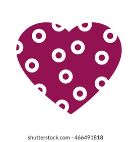 heart love romantic , isolated flat icon design