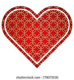 heart love rounded and rhombus style pattern