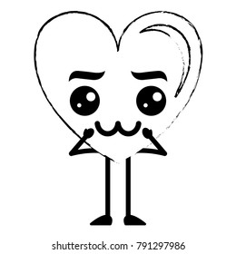 heart love sad kawaii character