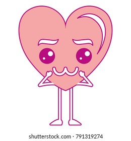 heart love sad kawaii character