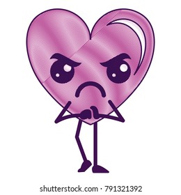 heart love sad kawaii character