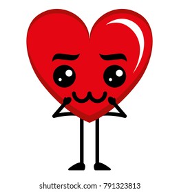 heart love sad kawaii character
