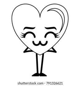 heart love sad kawaii character