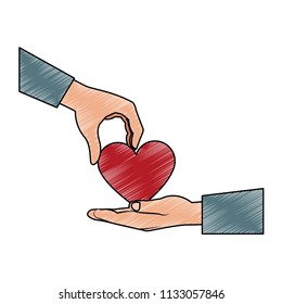Heart and love scribble