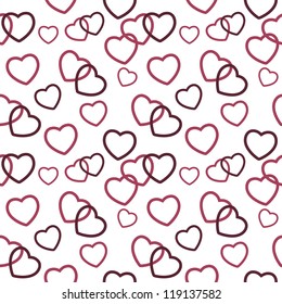 Heart love seamless pattern background. Vector illustration