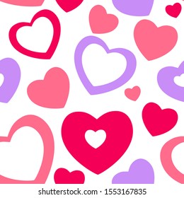 Heart love seamless pattern background. Vector illustration EPS10