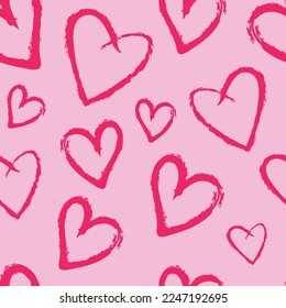 Herz und Liebe nahtlose Muster Hintergrund. Vektorbg