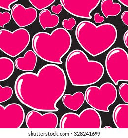 Heart Love Seamless Pattern Background Vector Illustration EPS10