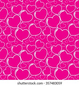 Heart Love Seamless Pattern Background Vector Illustration EPS10
