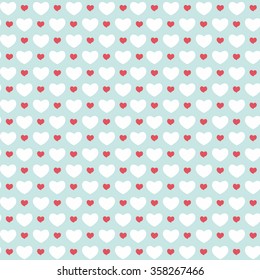 Heart Love Seamless Pattern Background Vector Illustration EPS10 
