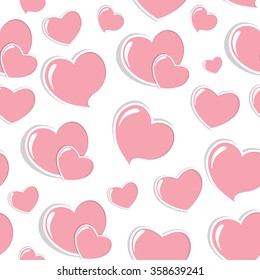 Heart Love Seamless Pattern Background Vector Illustration EPS10