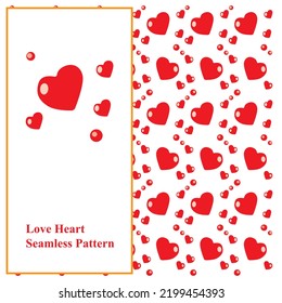 Heart Love Seamless Pattern Printable
