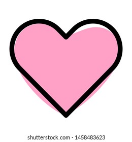 Heart or love shape isolated on a white background