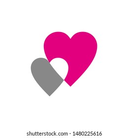 heart love shape logo design template vector illustration