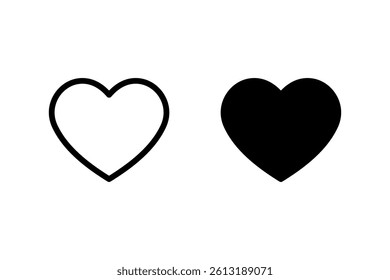 heart love shape set. Suitable for various design projects related to love, health, charity, like and romance