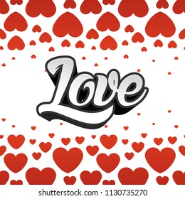 Heart love shape sticker.