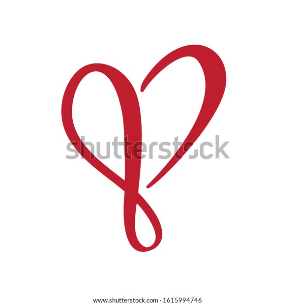 Heart love sign logo. Design\
flourish element for valentine card. Vector illustration. Infinity\
Romantic symbol wedding. Template for t shirt, card,\
poster.