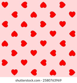 Heart Love Sign Vector Seamless Pattern