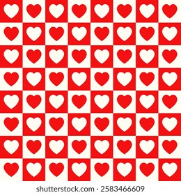 Heart Love Sign Vector Seamless Pattern
