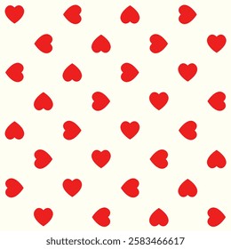 Heart Love Sign Vector Seamless Pattern