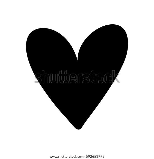 Heart Love Silhouette Icon Vector Illustration Stock ...