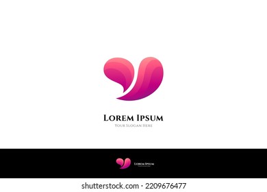 Heart or love simple logo design