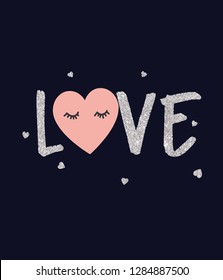 heart love slogan 