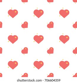 Heart Of Love Spark Seamless Pattern Background