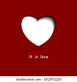 A heart, Love,  St. Valentines Day. Drawing by hand.