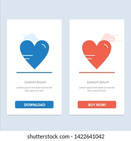 Heart, Love, Study, Education  Blue and Red Download and Buy Now web Widget Card Template