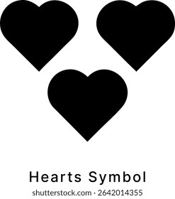 Heart Love Symbol Black Fill Icon Design