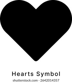 Heart Love Symbol Black Fill Icon Design