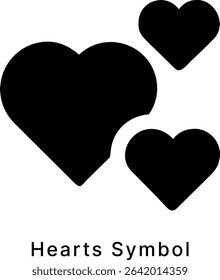 Heart Love Symbol Black Fill Icon Design