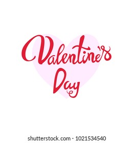 heart Love symbol border for Valentine's day, red heart, border for 14 February frame or border isolated on pink, vector illustration