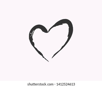 Heart love symbol design concept element vector. Valentine hearth design illustrator element for valentine day, gift, wedding, icon.