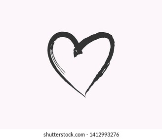 Heart love symbol design concept element vector. Valentine hearth design illustrator element for valentine day, gift, wedding, icon.